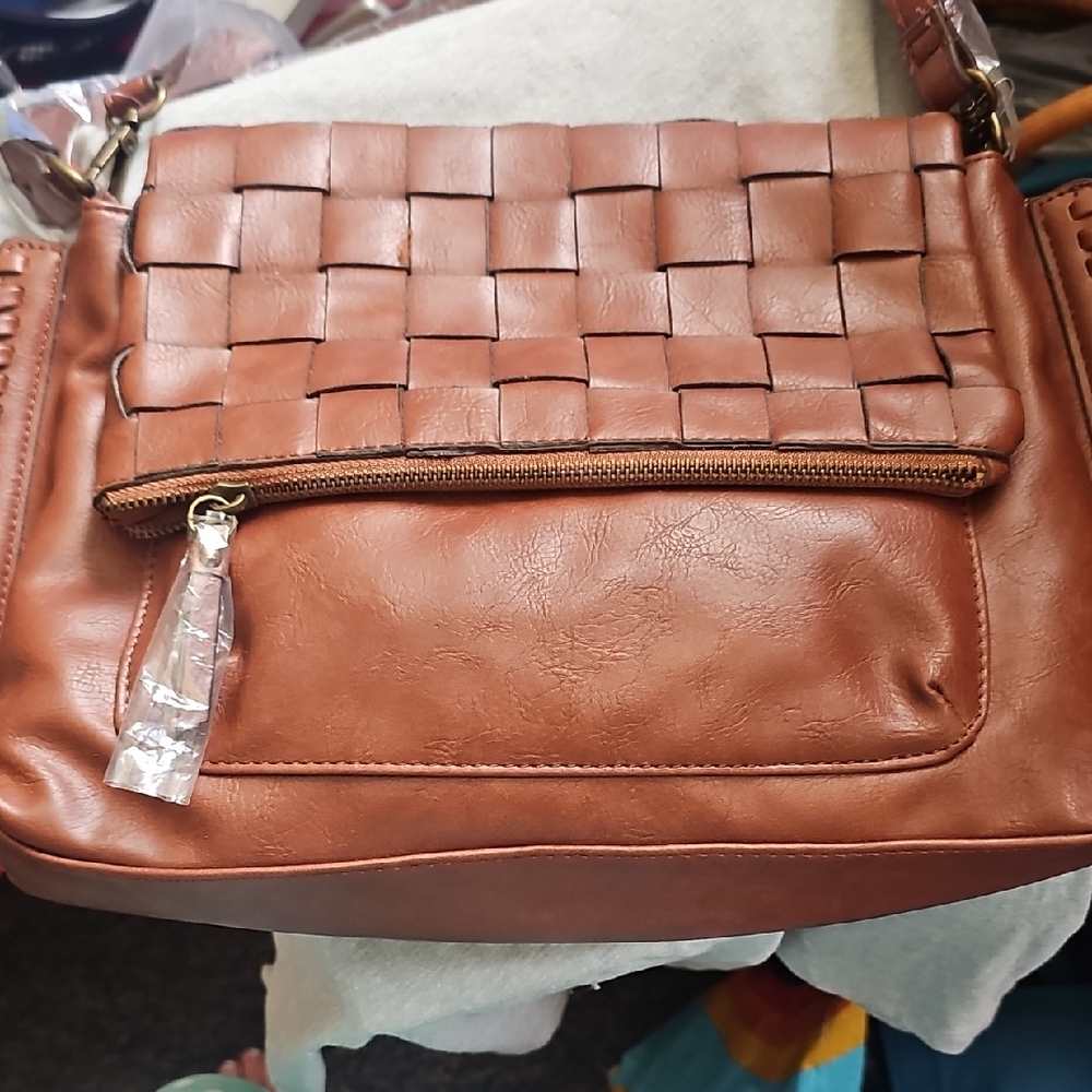 Time And Tru Women's Heidi Flap Shoulder Bag Brown